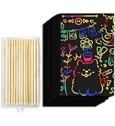 Cityrosy Rainbow Scratch Paper for Kids: 160 Pcs Scratch Art for Kids Sets Arts and Crafts Birthd...