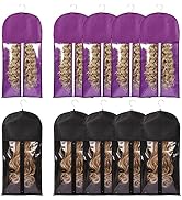 10 PCS Hair Extension Storage Wig Bags Storage with Hanger Wig Storage Bags Wig Bag Hair Extensio...