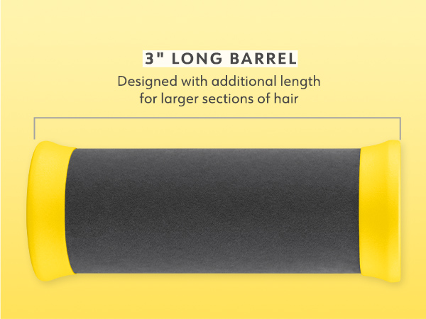 3 inch long barrel hot rollers