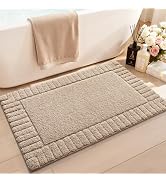 LUMI Bathroom Rugs Non Slip with Rubber Backing, Extra Soft Plush Microfiber Bath Rug Absorbent, ...