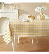 HOMOHEINI Tablecloth,Warm Yellow52 x70