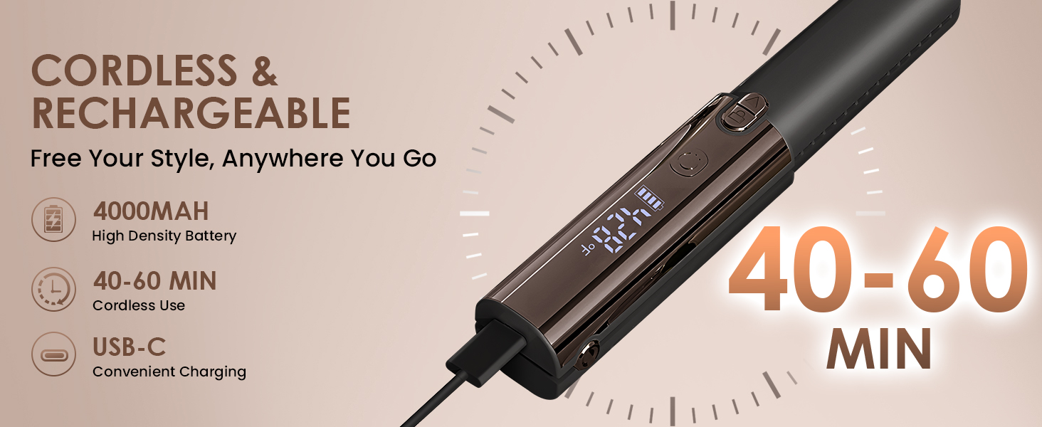 rechargeable curling iron cordless usb travel hair straightener flat iron hair straightener