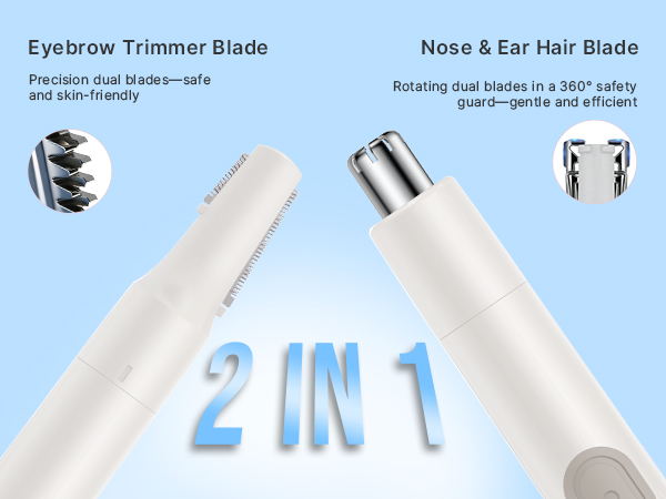 2 IN 1 Eyebrow & Nose Hair Trimmer