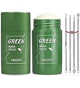 2 Pack Green Tea Purifying Clay Stick Mask, Green Tea Cleansing Mask Blackhead Remover, Face Mois...