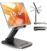 LISEN Tablet Stand for iPad, Tablet Holder for Desk, Desk Accessories Portable Monitor Stand for ...