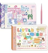 2 Pack Japanese Sticker Book, 60 Sheets Kawaii Korean Stickers Japanese Aesthetic Stationery Deco...
