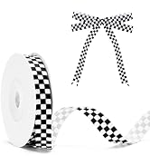 Red and White Gingham Ribbon