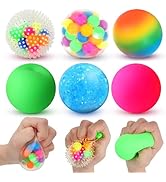 6 Set Squishy Sensory Stress Squeezing Balls forAdults: Best Calming Tool to Relieve Anxiety, Ven...