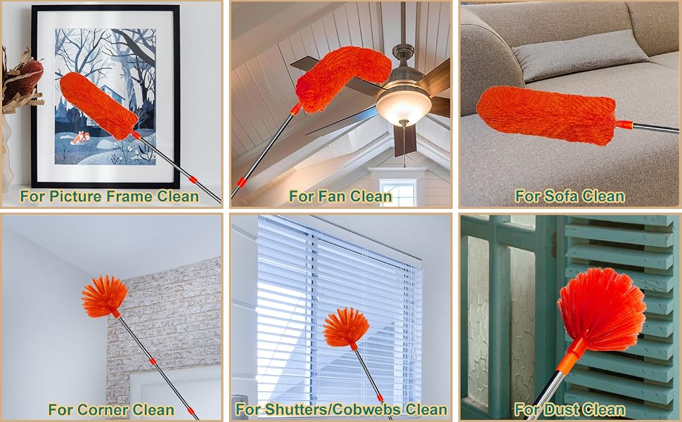 Duster Cleaner with Washable Head for Ceiling Fan, Furniture, Home