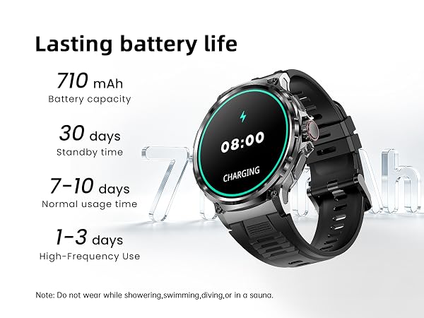 smart watch 710mAh long battery life