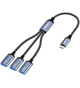 biaze USB C to USB Adapter, USB Female to USB C Male Cable Adapter for Data Transfer/Charging, Tr...