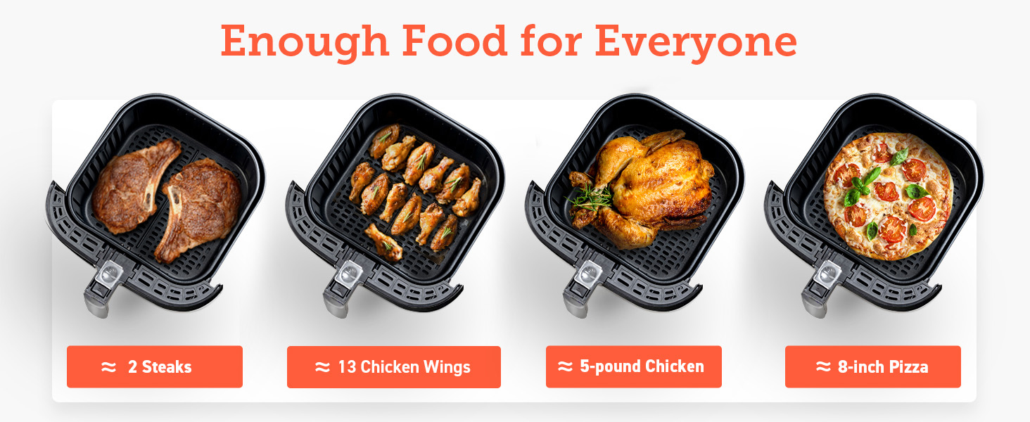 CP168 AIR FRYER COSORI enough food for everyone