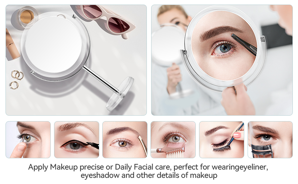 Magnifying makeup mirror;20X Magnifying mirror;magnifying mirror with stand;magnifying mirror 30X