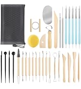 UUSYCUN 34PCS Clay Sculpting Tools, Pottery & Clay Modeling Tools, Ceramics Polymer Tools Set wit...