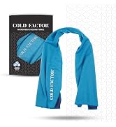 COLD FACTOR Instant Cooling Towel - Sports Cooling Towel with UPF 50+ and Reflective Protection -...
