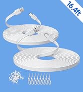 ANLINK 2 Pack 16.4ft 5M Flat Type USB C Cable, Charging and Data Sync, USB A to USB C Power Charg...
