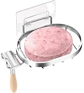 MASADI Soap Dish Holder, Wall Mounted Soap Tray with Drainage, Shampoo Bar Caddy for Shower Wall,...
