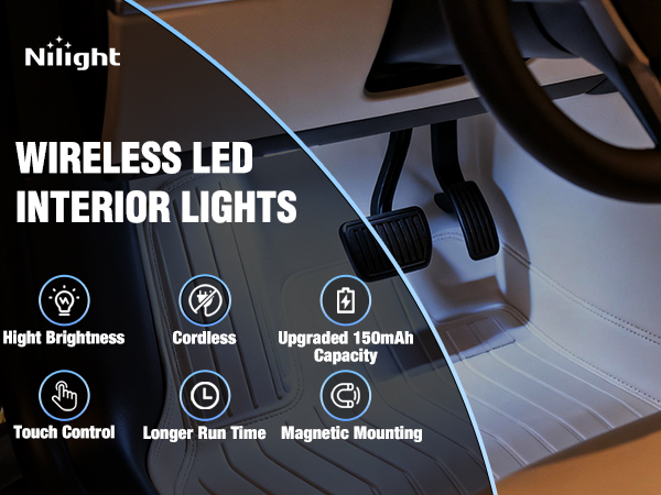 Nilight Wireless Magnetic white LED Interior Lights