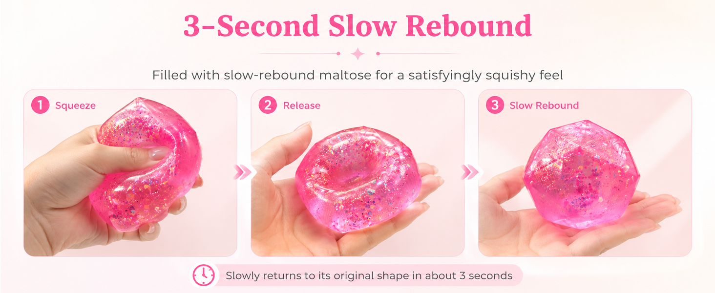 Glitter Squishy Diamond Toys