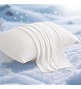 Elegear Cooling Pillow Cases for Hot Sleepers, Japanese Q-Max 0.5 Cooling Pillowcases, Both Sides...