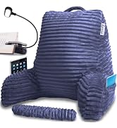 Homie Reading Pillow with Wrist Support, Has Arm Rests, and Back Support for Bed Rest, Lounging, ...