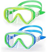 VegoVia Kids Swim Goggles with Nose Cover, Anti Fog Wide View Clear Swim Mask for Kids Youth 3-15...