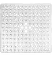 Yimobra Shower Bathtub Mat Non Slip, 21x21 Inch, Soft Square Bath Mat for Tub with Suction Cups a...