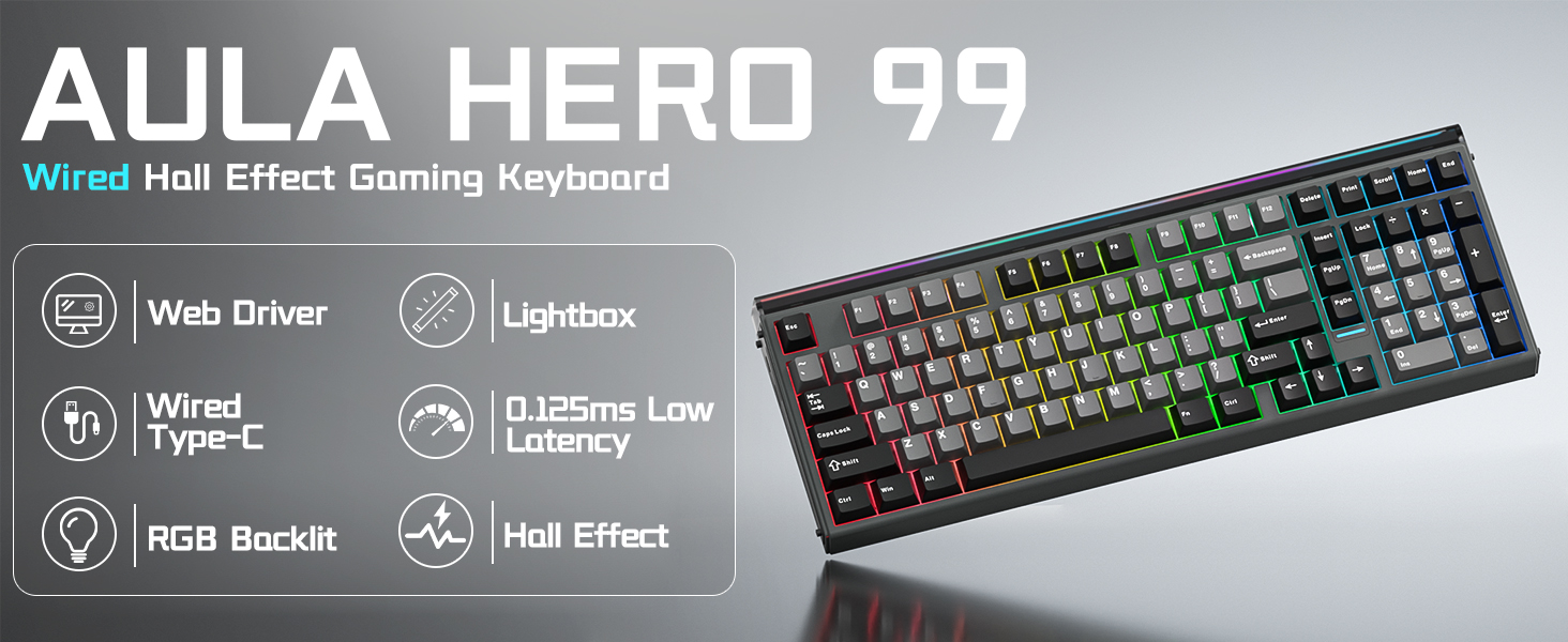 aula hero99 wired office pc gaming keyboards