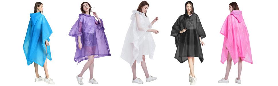 HLKZONE Reusable Rain Ponchos