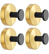 Vehmar Gold Suction Cup Hooks for Shower, Heavy Duty Bathroom Towel Hooks for Glass Door, No Dril...