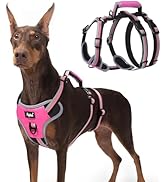 PUPTECK Escape Proof Dog Harness with Padded Handle, No Pull Pet Vest Harness Durable Reflective ...