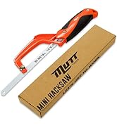 Mutt Tools 10” Mini Hacksaw for Metal – Small Hacksaw for Metal Cutting with Bimetal Blade – Mini...