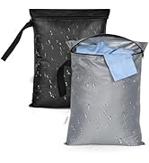 OTraki 2PCS Wet Dry Bags 12 × 16 inch Waterproof Reusable Travel Bags With Portable Handle Baby C...