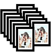 Picrit 5x7 Picture Frame for Wall Mounting or Table Top Display, Set of 12, Display 4x6 with Mat ...