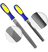 KALIM 2-Piece 6'' & 8'' Heavy Duty File Set - 6'' Half Round/8'' Flat High Carbon Hardened Steel ...
