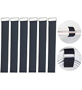 YiwerDer 6Pcs 18" x 2" Nylon Heavy Duty Reusable Hook and Loop Cinch Straps, Adjustable Fastening...