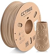 CCTREE PLA+ Filament 1.75mm, Real Wood Fibers Added, Dimensional Accuracy +/- 0.03mm, 1kg Spool, ...