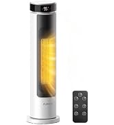 FLANUR Tower Space Heater for Large Room, 1500W Electric Heater with Remote | 70° Oscillation, 12...