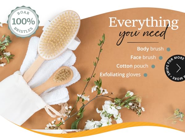 dry brushing body brush for lymphatic drainage, bath brush, dry brush, exfoliator