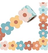 Whaline 32.8 Ft Boho Flower Bulletin Board Borders Colorful Floral Die-Cut Rolled Border Trim for...