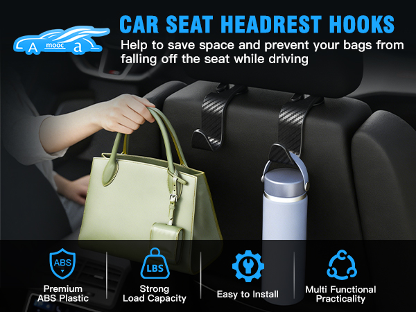 car seat headrest hooks