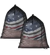 OTraki 20 x 24 inch Mesh Laundry Bag 2 Pack Small Washing Bags for Dirty Clothes Black Drawstring...