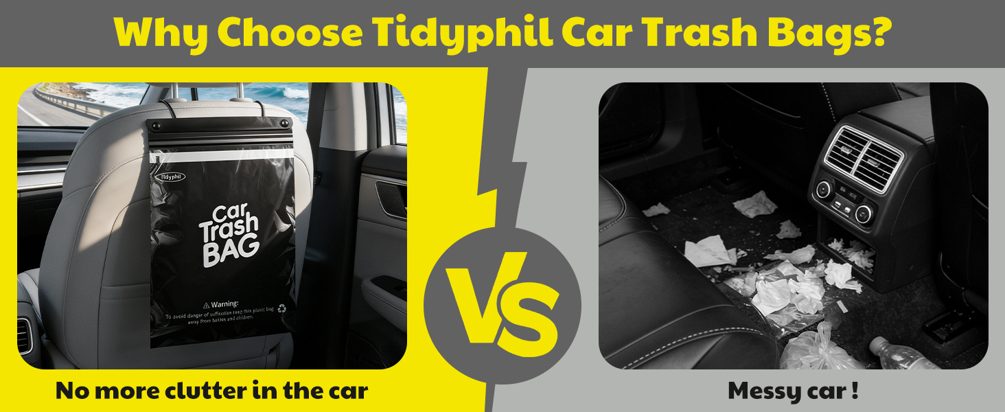 Tidyphil car trash can bags