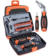 Ratcheting Screwdriver Set, 68 in 1 Socket Set & Magnetic Screwdriver Bit Set with Rotatable Ratc...