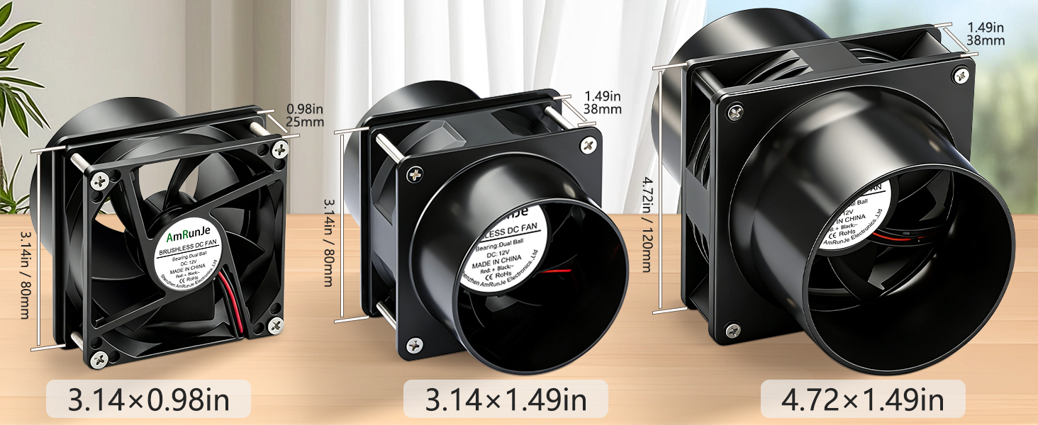 120mm 80mm duct fan exhaust inline vent boost dc ventilation system 4inch 3inch 12v speed controller