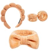 Ztomine Headbands for Women - Spa Headband and Wristband Set - Headband for Washing Face,Facial M...
