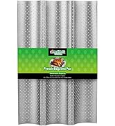 Amagabeli French Baguette Pans for Baking 15”x9.6” Nonstick Carbon Steel 3 Loaf Perforated Bread ...