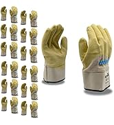 Cordova 5600 Ruffian Premium Rubber Dipped Gloves, Canvas Lined, Crinkle Finish, Safety Cuff, Lar...