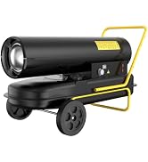 DAHTEC 210,000 BTU Kerosene Diesel Forced Air Torpedo Heater for Garage | CSA Certified, Thermost...