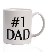 Zenply Best Dad Coffee Mug, 11 oz, Funny Novelty Mug, Printed on Both Sides - Perfect Dad Christm...